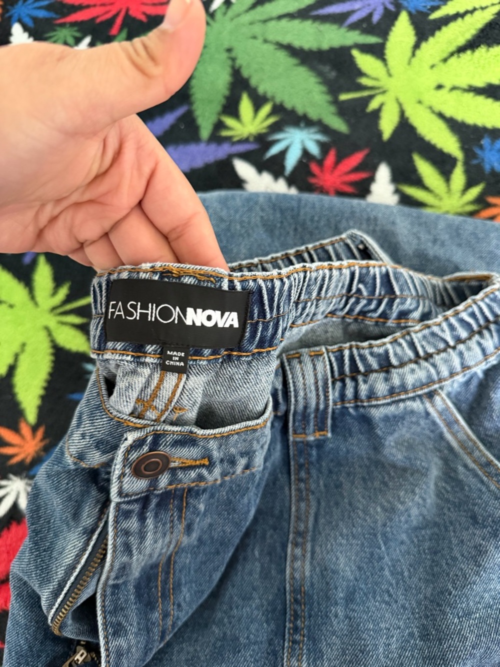 Fashion Nova Blue Wide Leg Flare Jeans